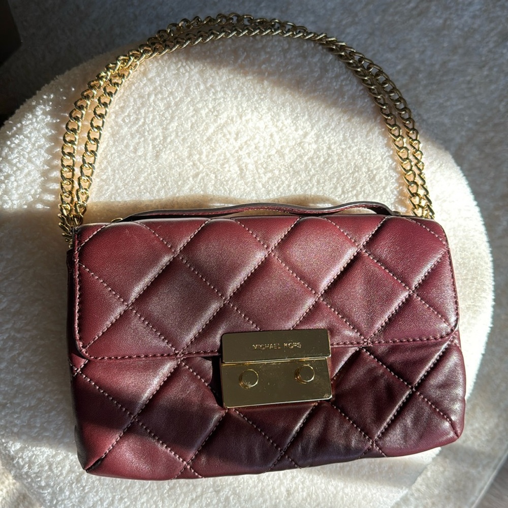 Genuine leather Michael Kors crossbody chain bag